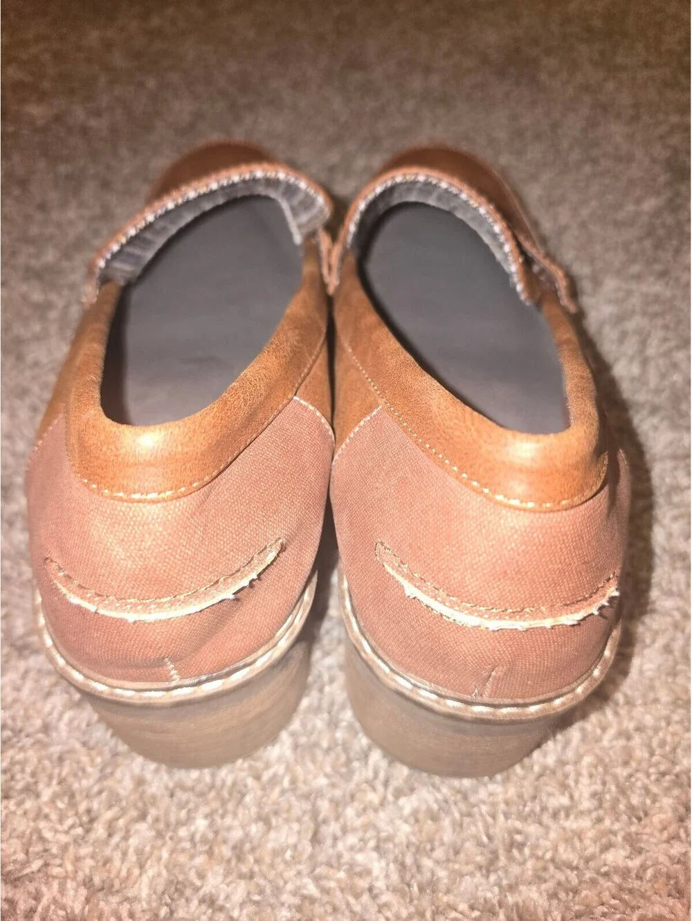 Women's Brown Man-Made Upper Loafers Size 12W